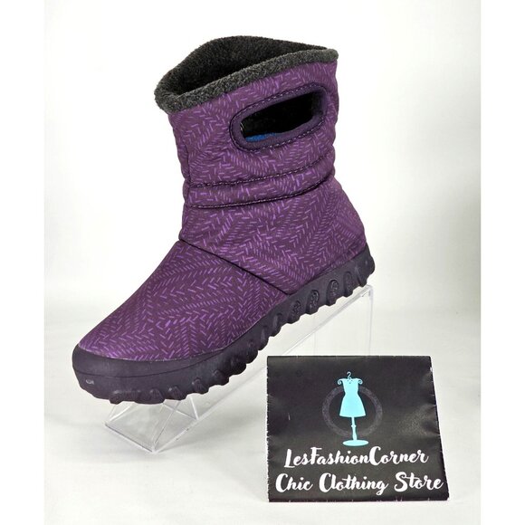 Bogs Kid's Eggplant Bmoc Waterproof Insulated  Fleck Boot Size 4 Young 283 - Picture 16 of 16